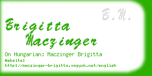 brigitta maczinger business card